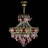 Люстра Грация с подвесом под бронзу Красная в Подольске