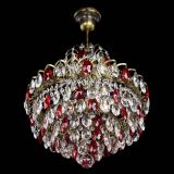 Люстра Грация с подвесом под бронзу Красная в Подольске