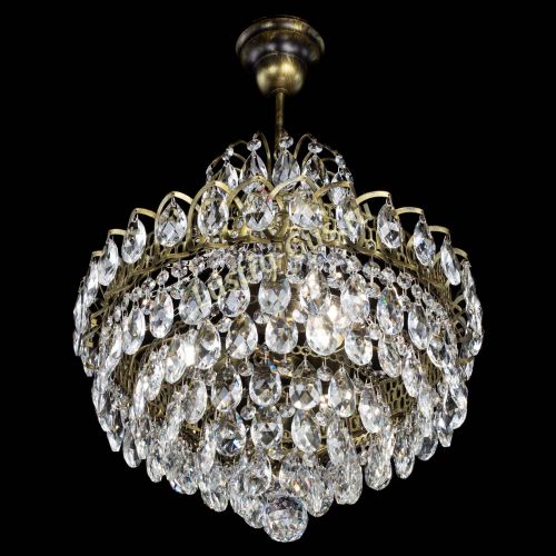 Люстра Грация с подвесом под бронзу в Подольске Гусь Хрустальный