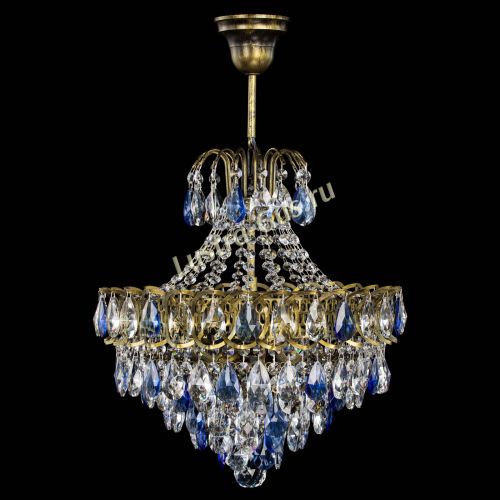 Люстра Грация с подвесом под бронзу Синяя в Подольске Люстра Грация с подвесом под бронзу Синяя в Подольске
