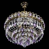 Люстра Грация №5 с подвесом под бронзу Фиолетовая в Подольске