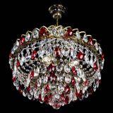 Люстра Грация №5 с подвесом под бронзу Красная в Подольске