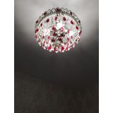 Люстра Грация №5 с подвесом под бронзу Красная в Подольске