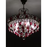 Люстра Грация №5 с подвесом под бронзу Красная в Подольске