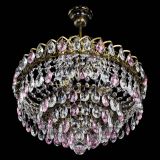 Люстра Грация №5 с подвесом под бронзу Розовая в Подольске