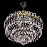 Люстра Грация №5 с подвесом под бронзу Розовая в Подольске
