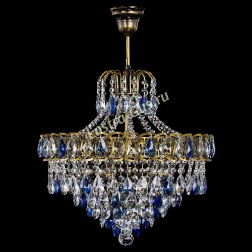 Люстра Грация №5 с подвесом под бронзу Синяя в Подольске Люстра Грация №5 с подвесом под бронзу Синяя в Подольске