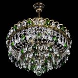 Люстра Грация №5 с подвесом под бронзу Зеленая в Подольске