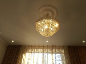 Люстра Хрустальный Каскад №1 с подвесом в Подольске отзыв и фото покупателя