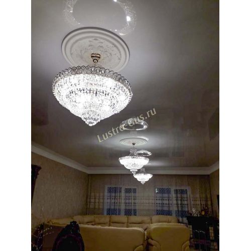 Люстра Хрустальный Каскад №1 с подвесом в Подольске Гусь Хрустальный