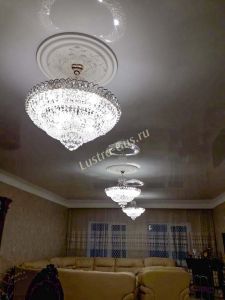 Люстра Хрустальный Каскад №1 с подвесом в Подольске отзыв и фото покупателя