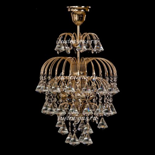 Люстра Хрустальные Брызги Конус 40 в Подольске Гусь Хрустальный