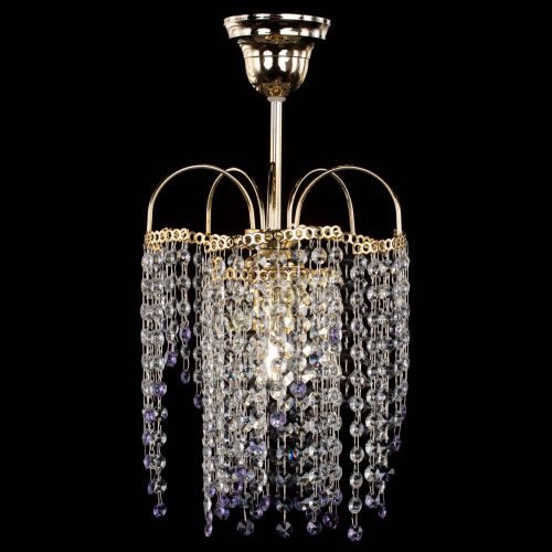 Люстра Иволга №1 Оптикон фиолетовая в Подольске Гусь Хрустальный