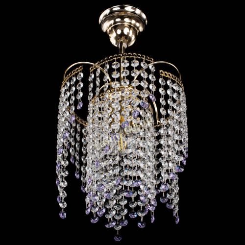 Люстра Иволга №1 Оптикон фиолетовая в Подольске Гусь Хрустальный