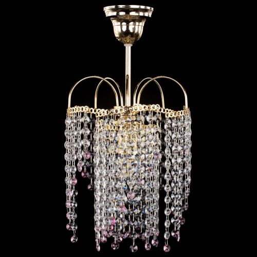 Люстра Иволга №1 Оптикон розовая в Подольске Гусь Хрустальный