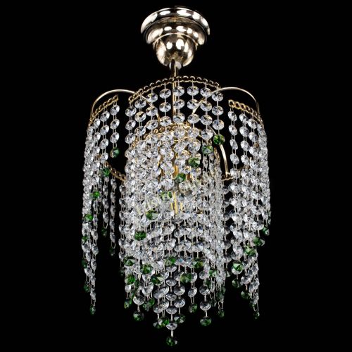 Люстра Иволга №1 Оптикон зеленая в Подольске Гусь Хрустальный