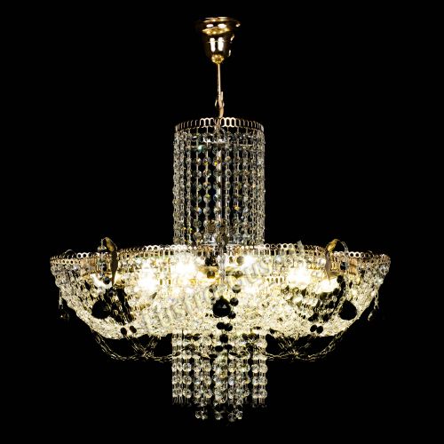 Люстра Камея №6 подвесная черная в Подольске Гусь Хрустальный