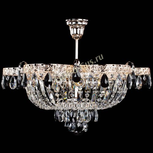 Люстра Камея Флора №5 с подвесом Черная в Подольске Гусь Хрустальный