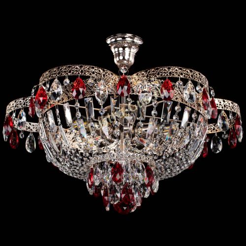 Люстра Камея Флора №5 с подвесом Красная в Подольске Гусь Хрустальный