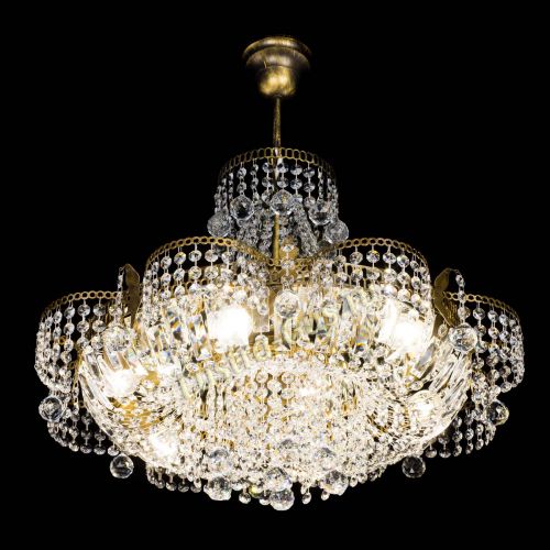 Люстра Камея Шар с подвесом под бронзу в Подольске Гусь Хрустальный