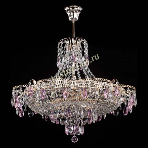 Люстра Камея журавлики №6 розовая в Подольске Гусь Хрустальный