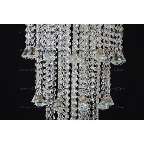 Люстра Капель 5 ламп конус 40 см длинная  в Подольске Гусь Хрустальный