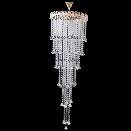 Люстра Капель 5 ламп конус 40 см длинная  в Подольске Гусь Хрустальный