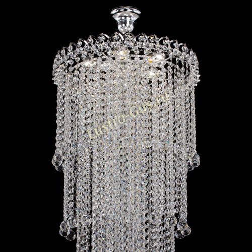 Люстра Капель 5 ламп шар 30 см длинная   в Подольске Гусь Хрустальный