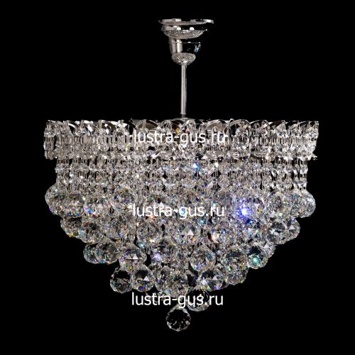 Люстра Капель-лепесток Шар 40 мм с подвесом в Подольске Гусь Хрустальный