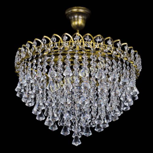 Люстра Капель Пирамида 30 с подвесом под бронзу в Подольске Гусь Хрустальный