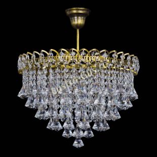 Люстра Капель Пирамида 40 с подвесом под бронзу