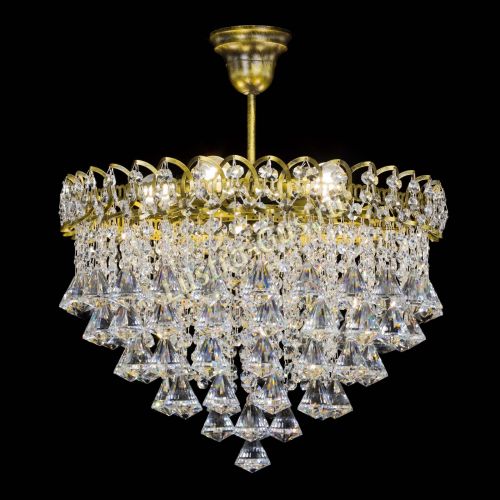 Люстра Капель Пирамида 40 с подвесом под бронзу в Подольске Гусь Хрустальный