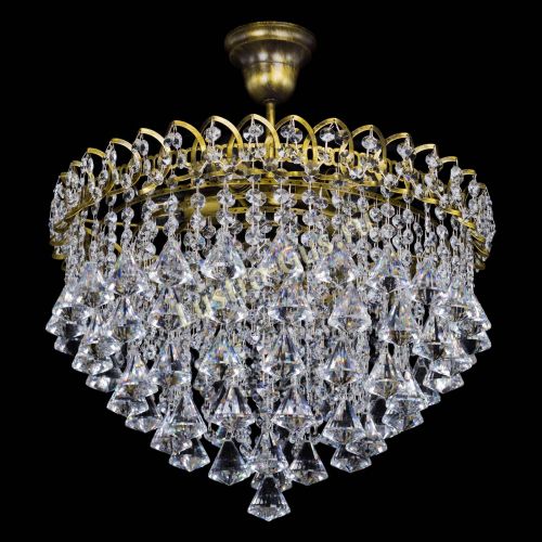 Люстра Капель Пирамида 40 с подвесом под бронзу в Подольске Гусь Хрустальный