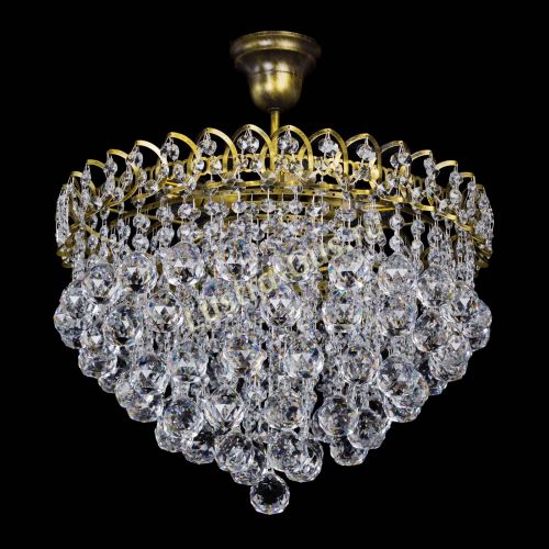 Люстра Капель Пирамида Шар 40 с подвесом под бронзу в Подольске Гусь Хрустальный