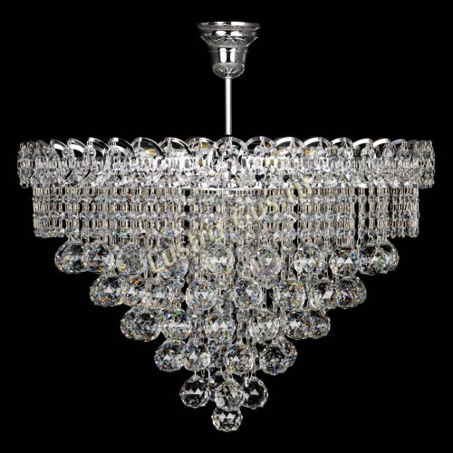 Люстра Капель Пирамида Шар 40 с подвесом в Подольске Гусь Хрустальный