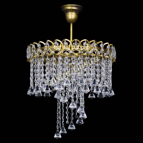 Люстра Капель Водоворот под бронзу конус 30 в Подольске Гусь Хрустальный