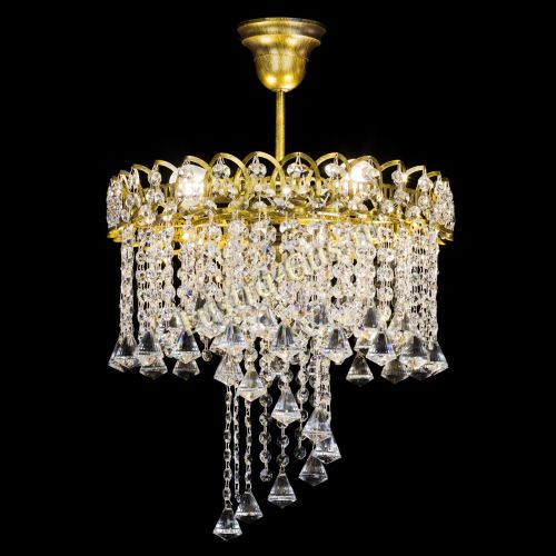 Люстра Капель Водоворот под бронзу конус 30 в Подольске Гусь Хрустальный