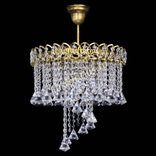 Люстра Капель Водоворот под бронзу конус 40 в Подольске Гусь Хрустальный