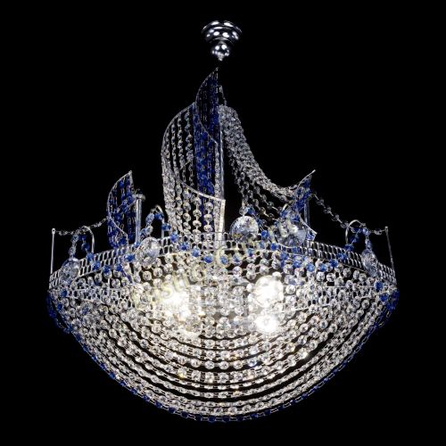 Люстра Каравелла №1 синяя в Подольске Гусь Хрустальный