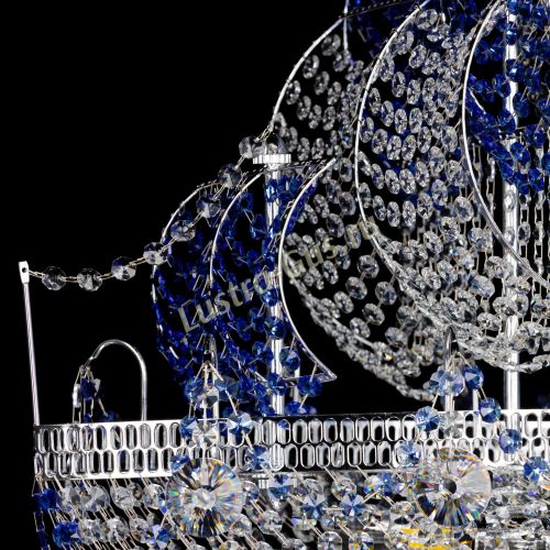 Люстра Каравелла №1 синяя в Подольске Гусь Хрустальный