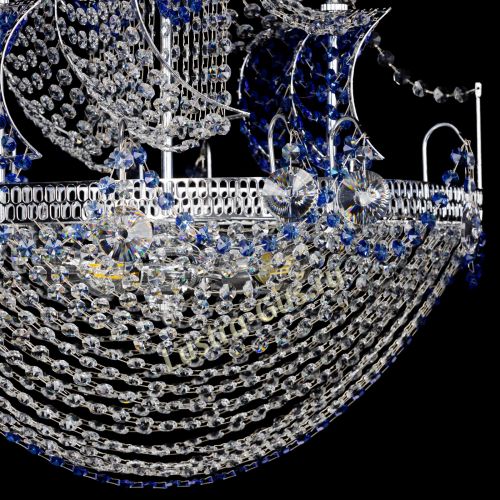 Люстра Каравелла №1 синяя в Подольске Гусь Хрустальный