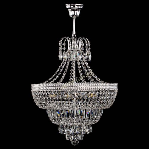 Люстра Каскад Флоренция №5 с подвесом в Подольске Гусь Хрустальный