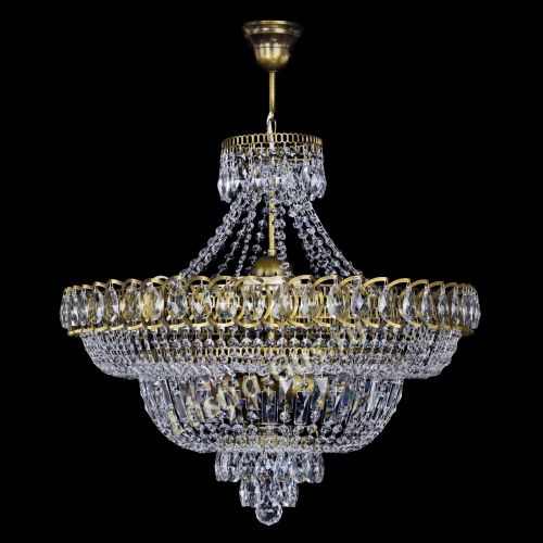 Люстра Хрустальный Каскад №8 с подвесом под бронзу в Подольске Гусь Хрустальный