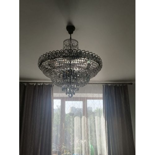 Люстра Хрустальный Каскад №8 с подвесом под бронзу в Подольске Гусь Хрустальный