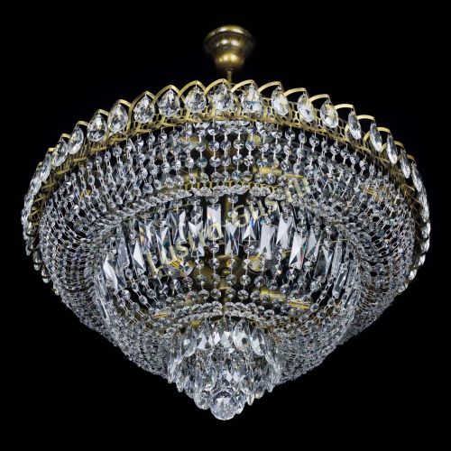 Люстра Хрустальный Каскад №8 с подвесом под бронзу в Подольске Гусь Хрустальный