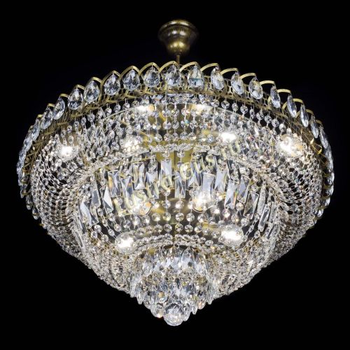 Люстра Хрустальный Каскад №8 с подвесом под бронзу в Подольске Гусь Хрустальный