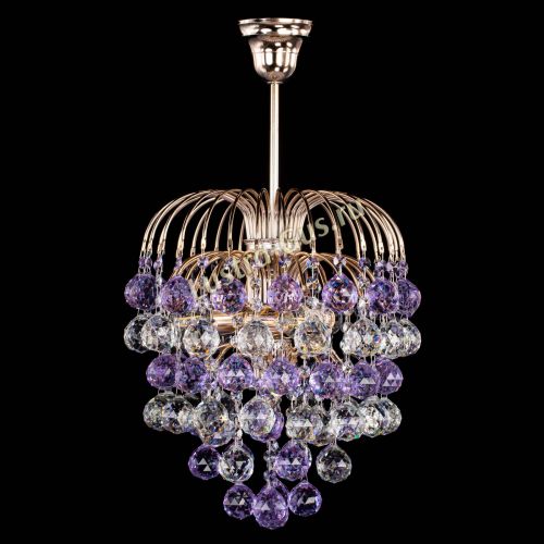 Люстра Хрустальные брызги шар 40 мм фиолетовая в Подольске Гусь Хрустальный
