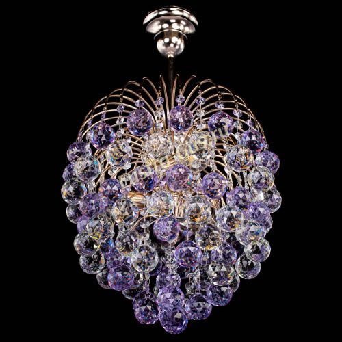 Люстра Хрустальные брызги шар 40 мм фиолетовая в Подольске Гусь Хрустальный
