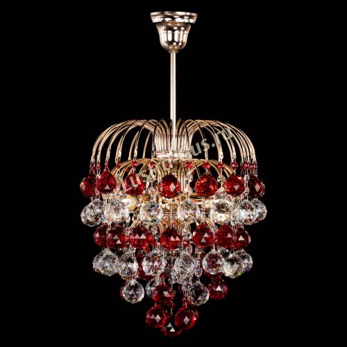 Люстра Хрустальные брызги шар 40 мм красная в Подольске Гусь Хрустальный