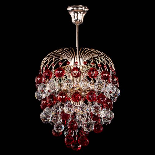 Люстра Хрустальные брызги шар 40 мм красная в Подольске Гусь Хрустальный